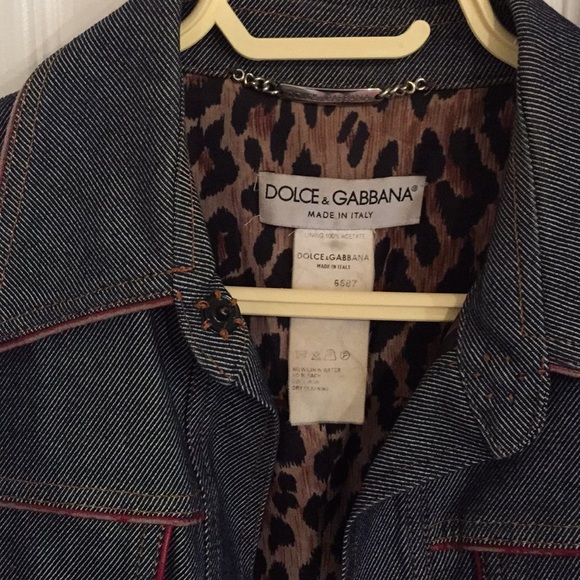 VINTAGE Dolce & Gabbana Jean Jacket sz 40 - Picture 2 of 12
